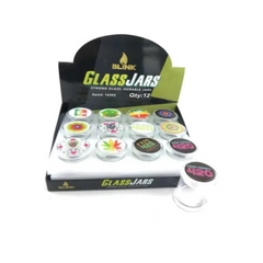 BLINK GLASS JARS W/ BAMBOO LIT - 14393 84MM
