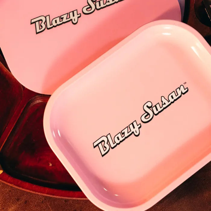 BLAZY SUSAN SMALL ROLLING TRAY W/ LID