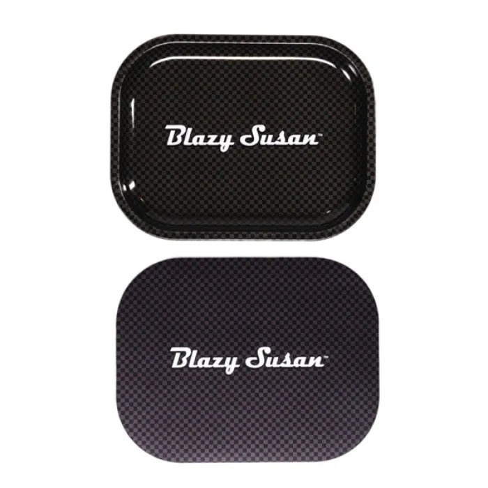 BLAZY SUSAN SMALL ROLLING TRAY W/ LID