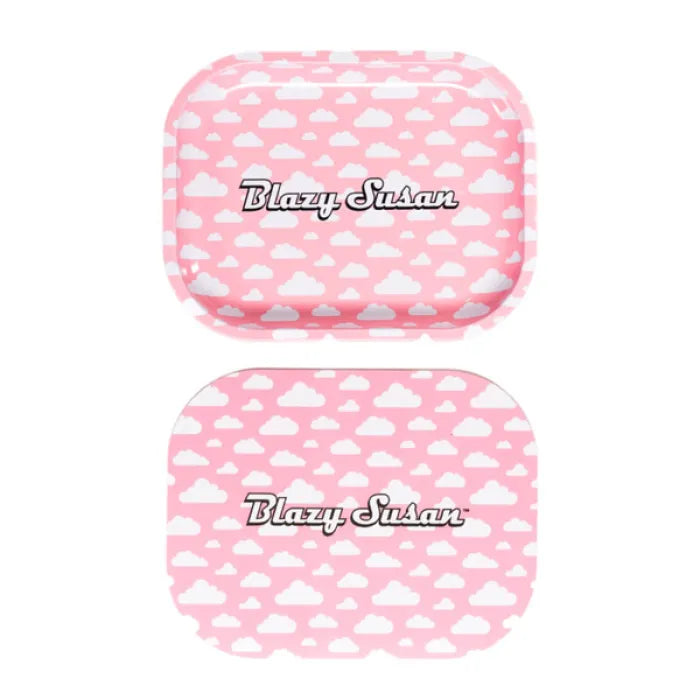 BLAZY SUSAN SMALL ROLLING TRAY W/ LID