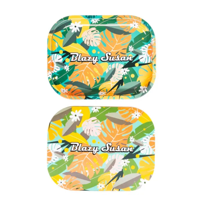 BLAZY SUSAN SMALL ROLLING TRAY W/ LID