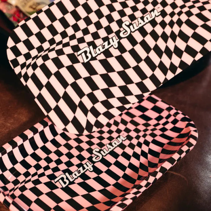 BLAZY SUSAN SMALL ROLLING TRAY W/ LID