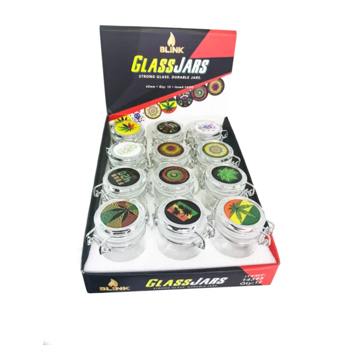 BLINK GLASS JARS W/ BAMBOO LID - 14395 84MM