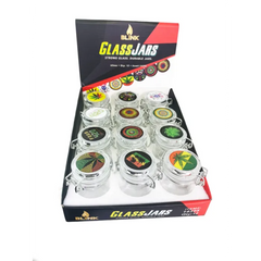 BLINK GLASS JARS W/ BAMBOO LID - 14395 84MM