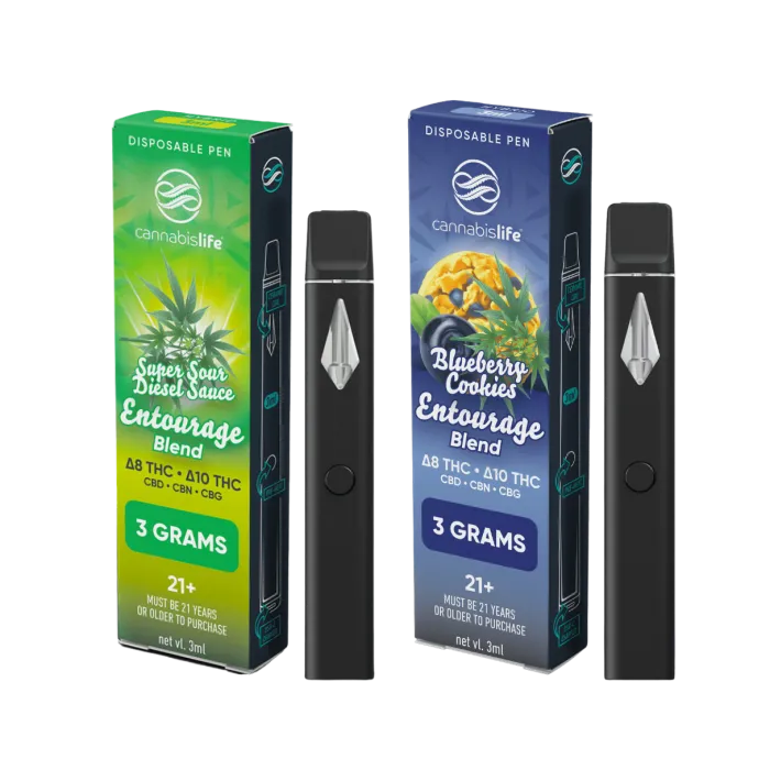 CANNABIS LIFE DELTA 8 THC 3G DISPOSABLE VAPE - ENTOURAGE BLEND