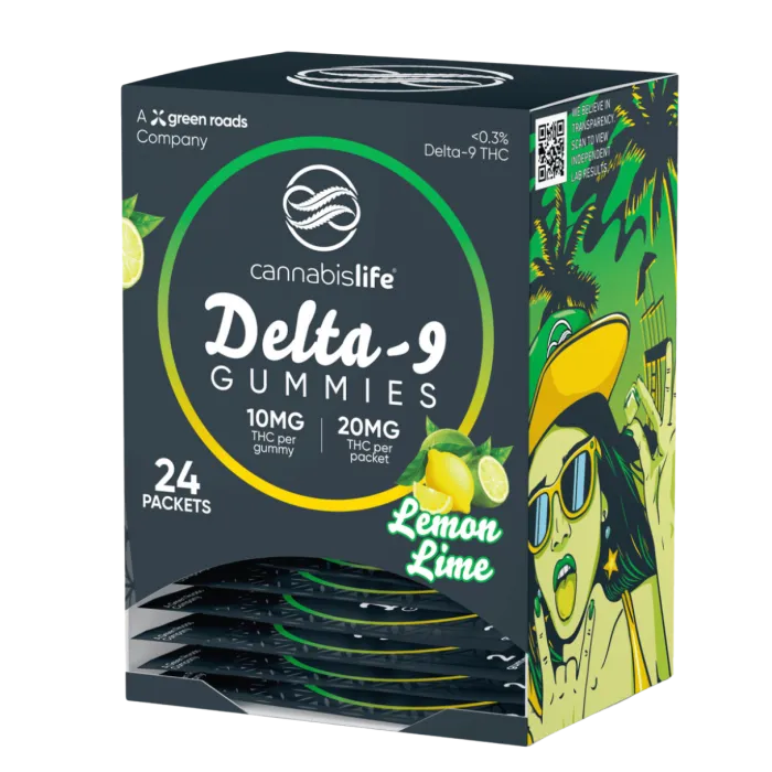 CANNABIS LIFE DELTA 9 LEMON LIME GUMMIES 24CT