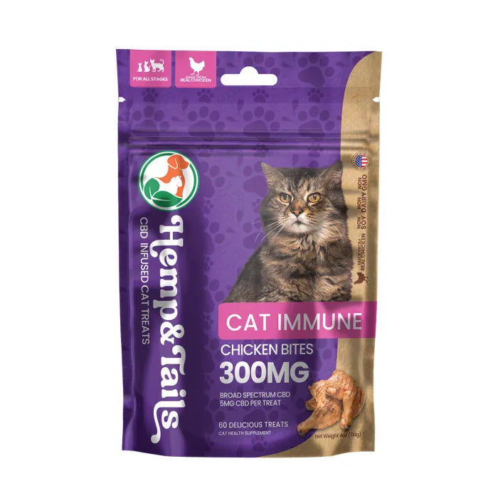 HEMP AND TAILS CBD CAT TREATS 300MG 60PC