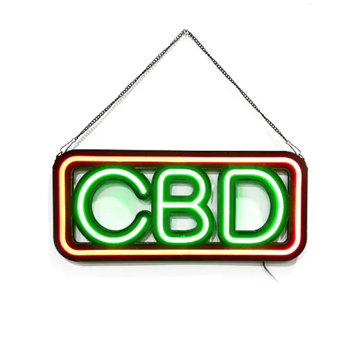 SHOP SIGN NEON W/ REMOTE CONTROL 20"x8.7" - CBD