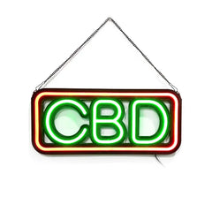 SHOP SIGN NEON W/ REMOTE CONTROL 20"x8.7" - CBD