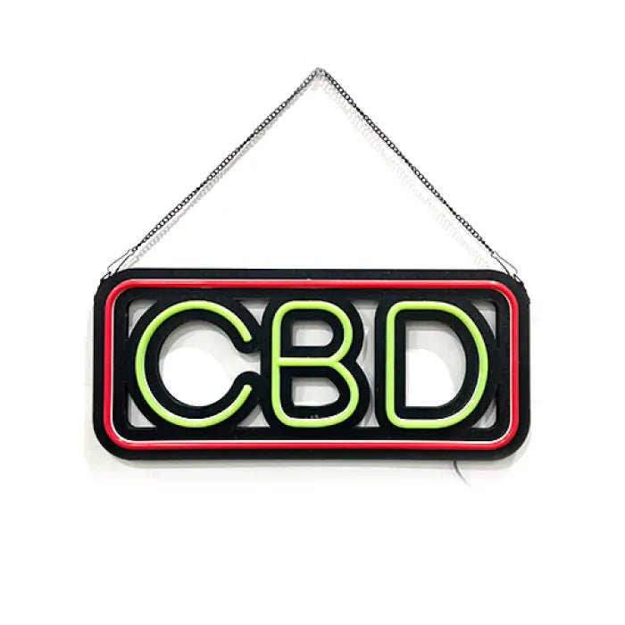 SHOP SIGN NEON W/ REMOTE CONTROL 20"x8.7" - CBD