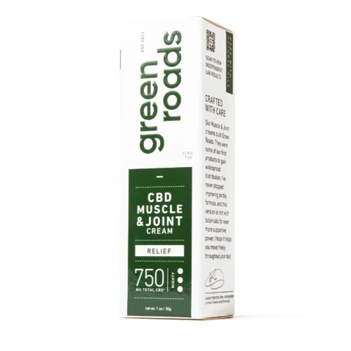 GREEN ROADS CBD MUSCLE AND JOINT ISOLATE RELIEF CREAM - 750MG