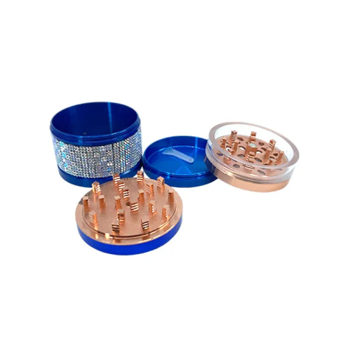 CHROMIUM CRUSHER BLING CHECKER GRINDER TWO TONE METAL COLORS 70439