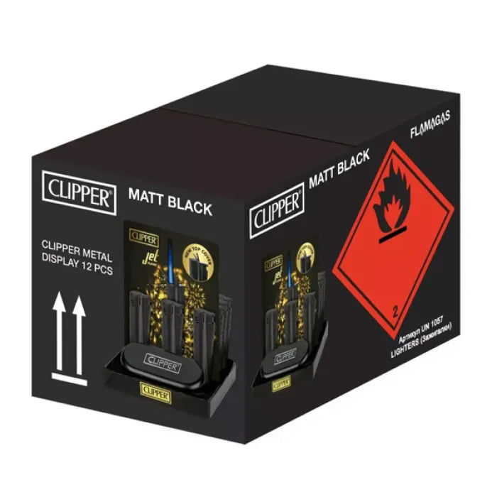 CLIPPER LIGHTERS CMKJ11 ELECTRONIC JET FLAME - MATT BLACK