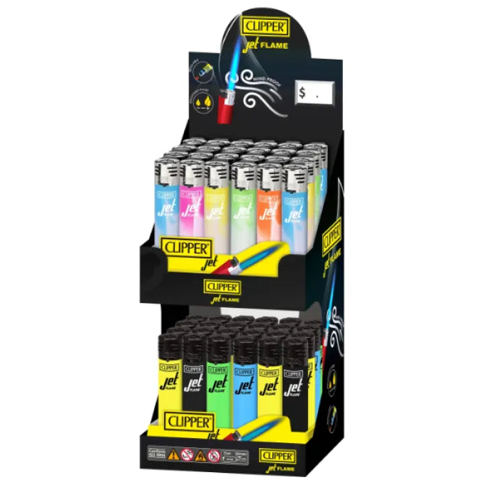 CLIPPER JET FLAME LIGHTER TOWER  - NEBULA FLUORESCENT