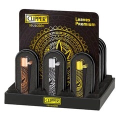 CLIPPER LIGHTER FULL METAL  - LEAVES PREMIUM