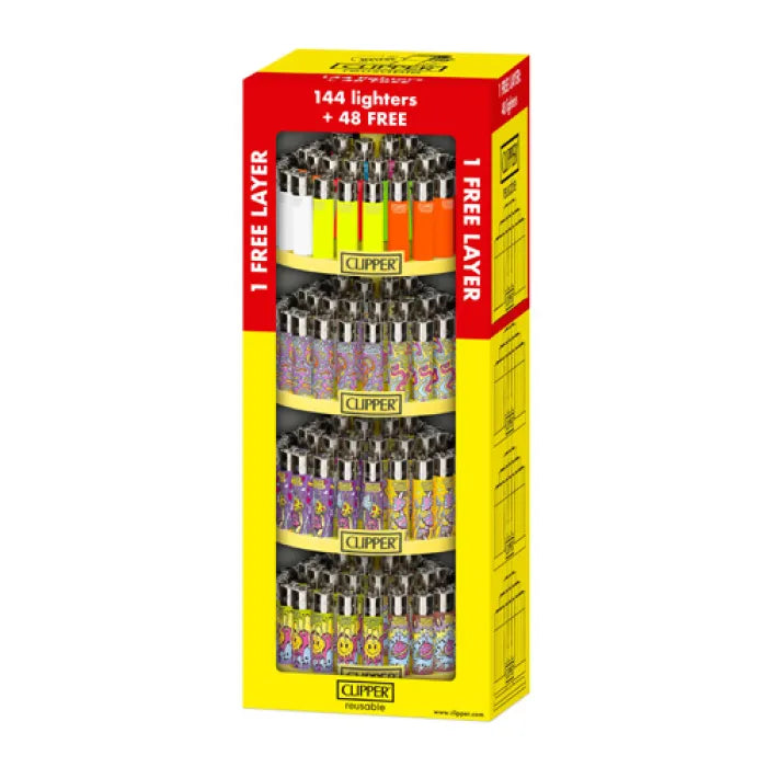 CLIPPER LIGHTER 4 TIER CAROUSEL - PSYCHEDELIC ART