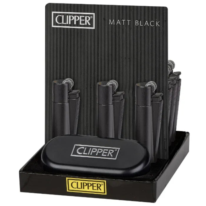 CLIPPER LIGHTER FULL METAL - BLACK ON BLACK MATTE