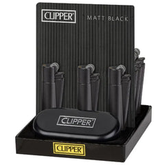 CLIPPER LIGHTER FULL METAL - BLACK ON BLACK MATTE
