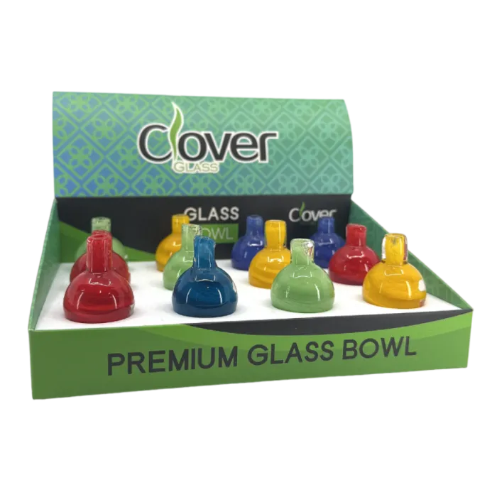 CLOVER GLASS CARB CAP - WPH4062 ASSORTED