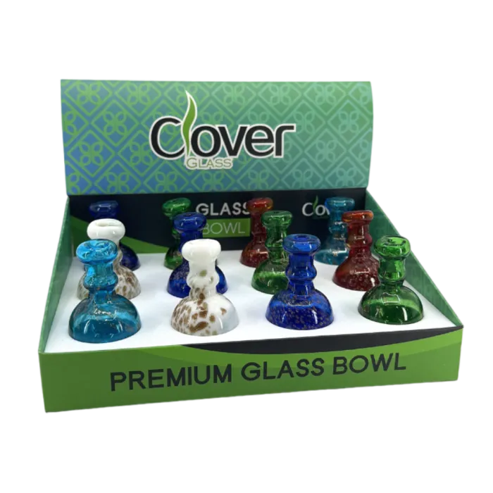 CLOVER GLASS CARB CAP  - WPH4074 ASSORTED