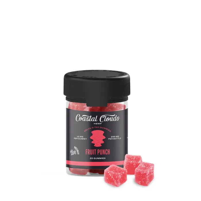 COASTAL CLOUDS HI-POT D9 GUMMY JAR 200MG - FRUIT PUNCH