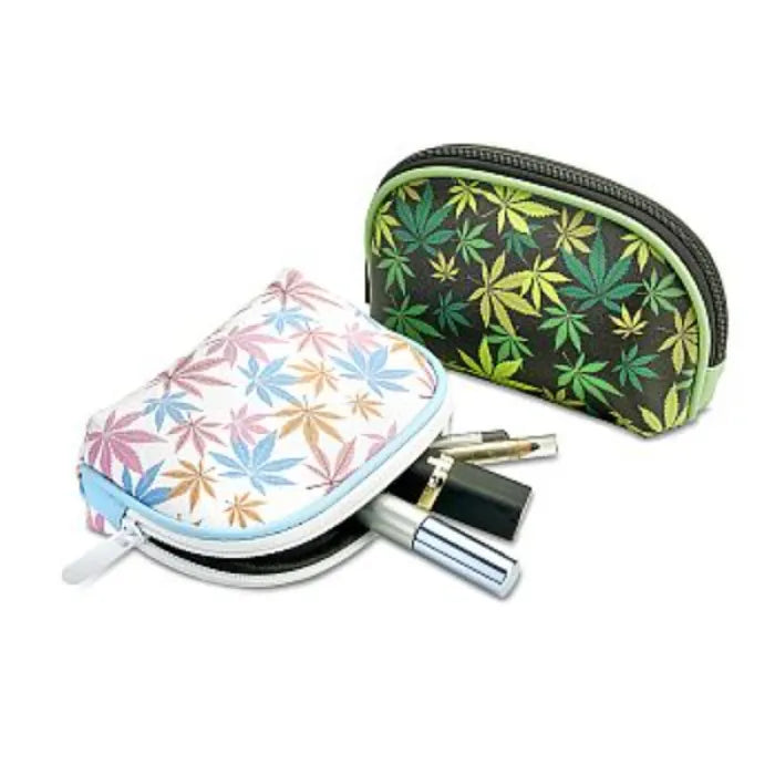 COSMETIC BAG 82217 WITH LEAF DESIGN - ASSORTED