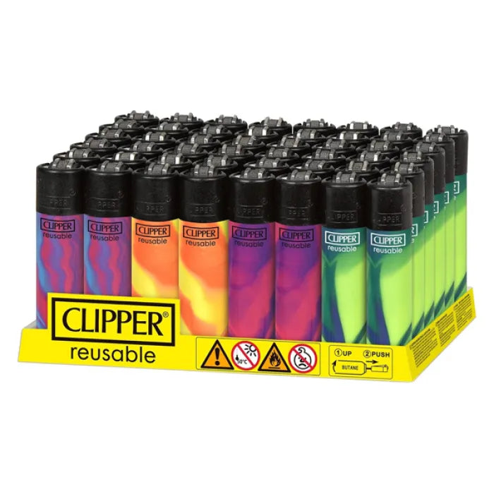 CLIPPER LIGHTERS - PAINTED NEBULA ASSORTED