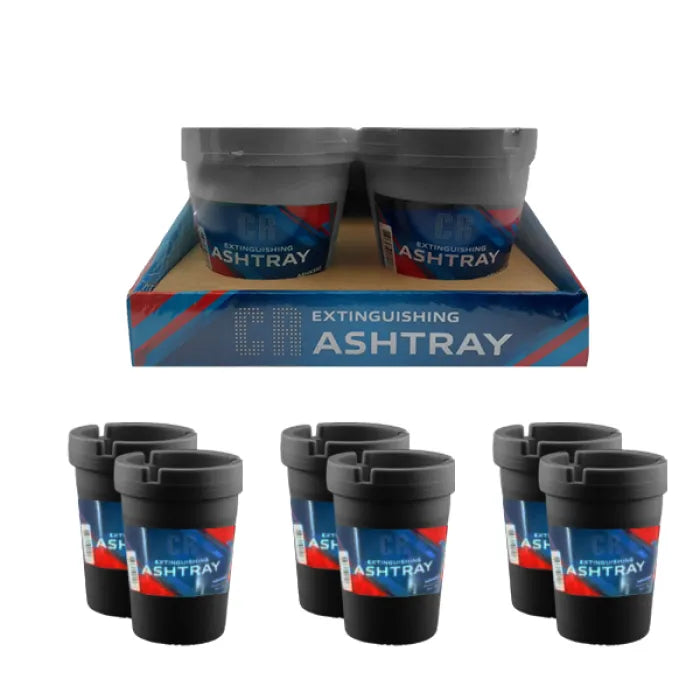 CR EXTINGUISHING ASHTRAY ROUND LARGE BLACK - X4X1