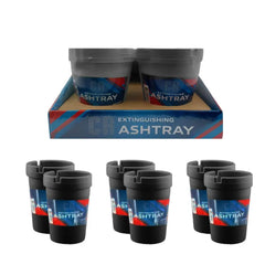 CR EXTINGUISHING ASHTRAY ROUND LARGE BLACK - X4X1