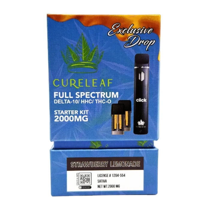 CURELEAF D10/HHC/THC POD KIT SYSTEM 2.0MG