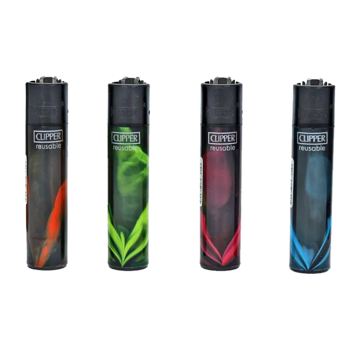 CLIPPER LIGHTER REUSABLE ASSORTED BLACK NEBULA 48