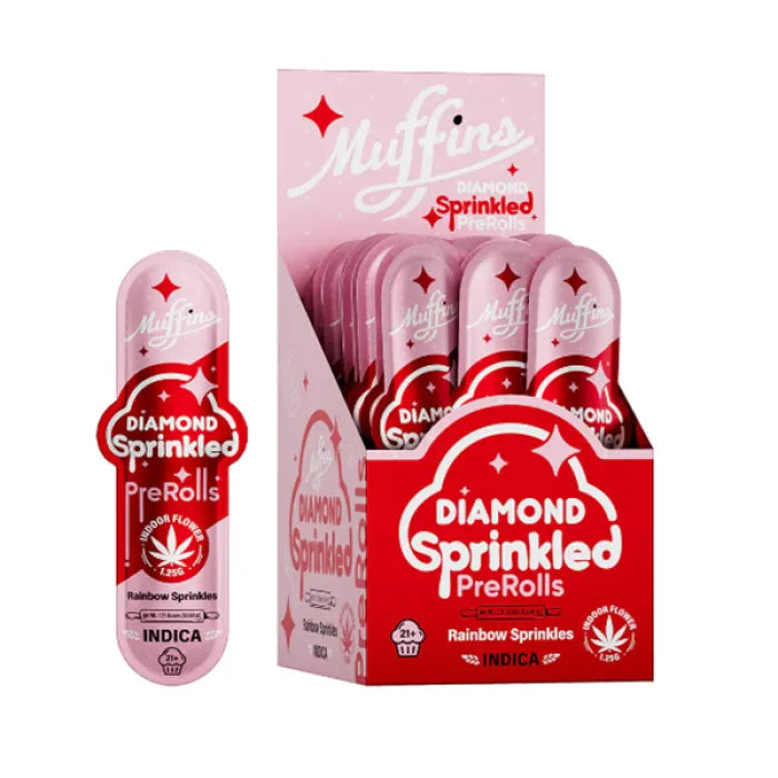 MUFFINS DIAMOND SPRINKLED THCP PREROLLS 1.25G 50CT