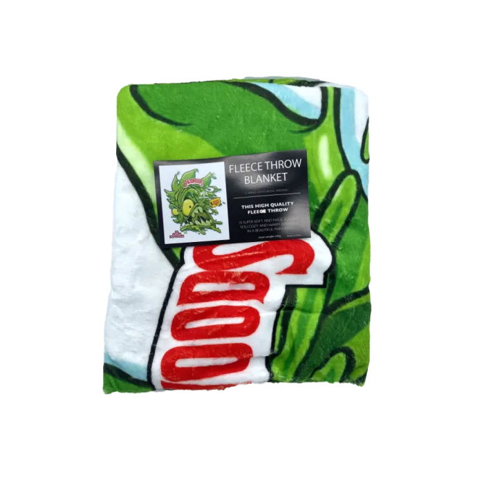 FLEECE THROW BLANKET - BKS GREEN BACTERIUM