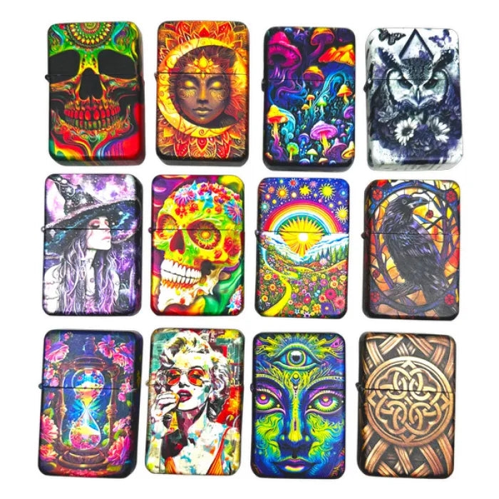 SMOKEZILLA METAL FLIP TOP LIGHTER 25281 - ASSORTED
