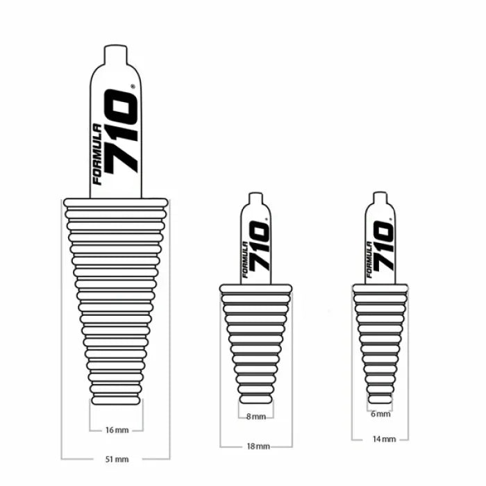 FORMULA 710 CLEANING PLUGS S/M/L ASSORTED COLOR