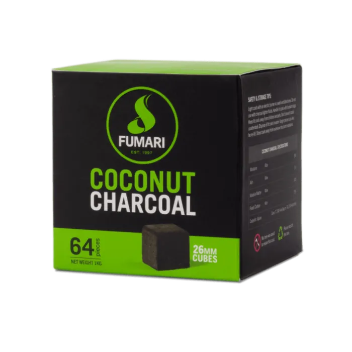 FUMARI COCONUT CHARCOAL 26MM 64PC