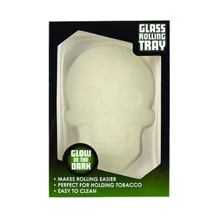 SMOKEZILLA GID GLASS ROLLIN TRAY 22066 - SKULL