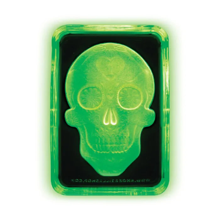SMOKEZILLA GID GLASS ROLLIN TRAY 22066 - SKULL