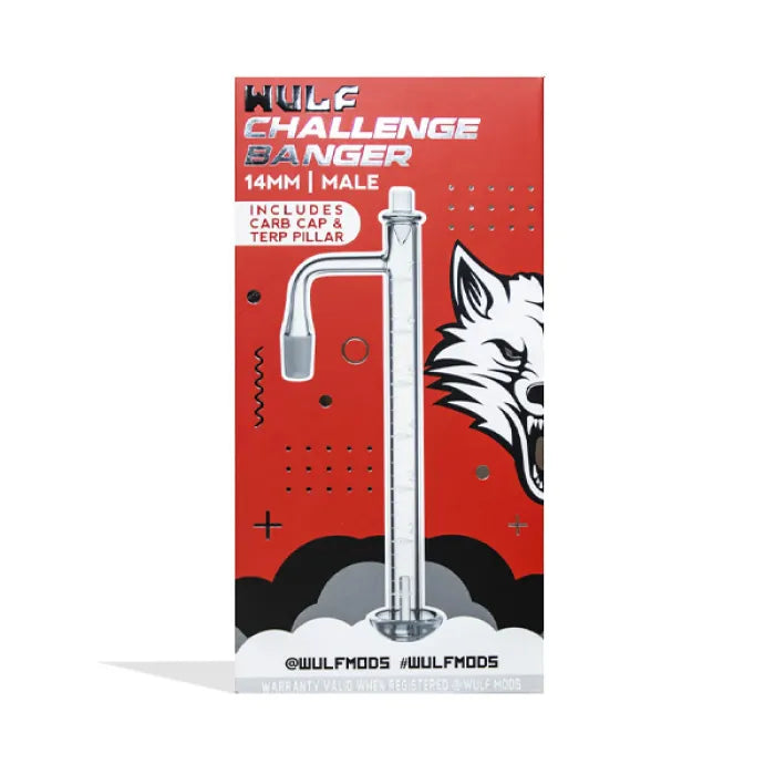WULF GLASS 8" CHALLENGER BANGER - CLEAR