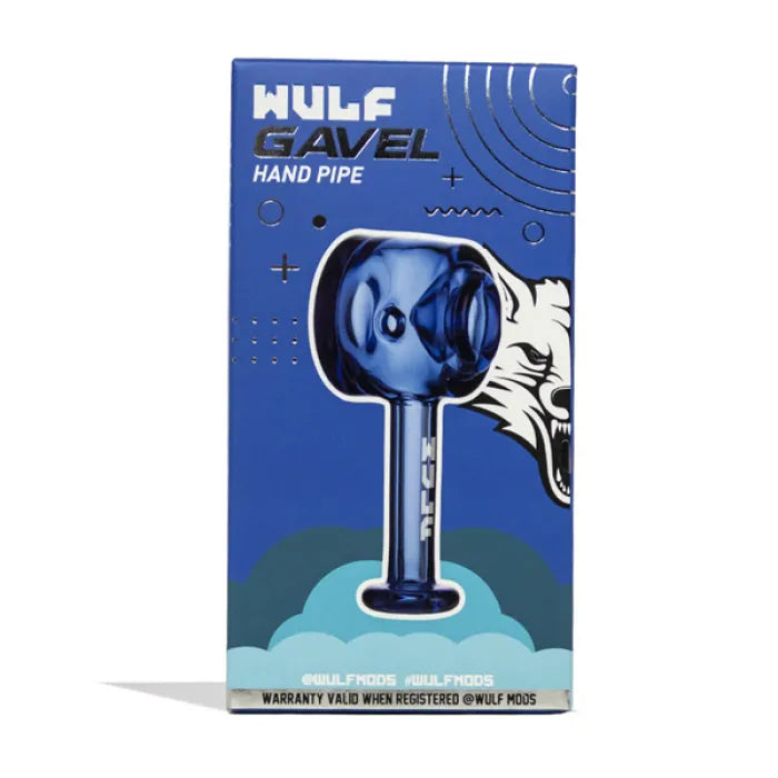 WULF GLASS GAVEL HAND PIPE - ASSORTED COLOR