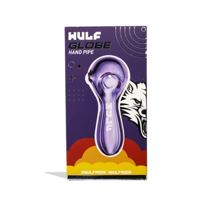 WULF GLASS GLOBE HAND PIPE - ASSORTED COLOR