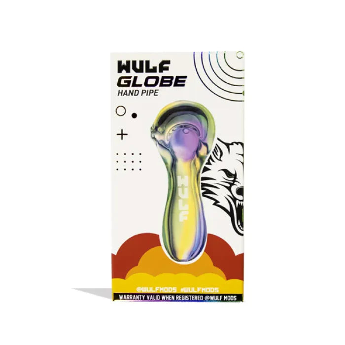 WULF GLASS GLOBE HAND PIPE - ASSORTED COLOR