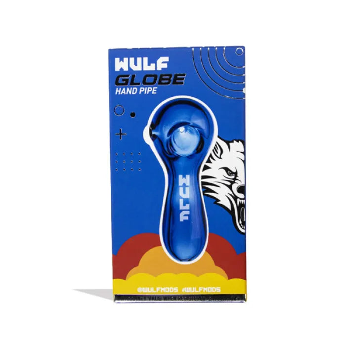 WULF GLASS GLOBE HAND PIPE - ASSORTED COLOR