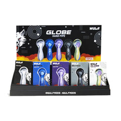 WULF GLASS GLOBE HAND PIPE - ASSORTED COLOR