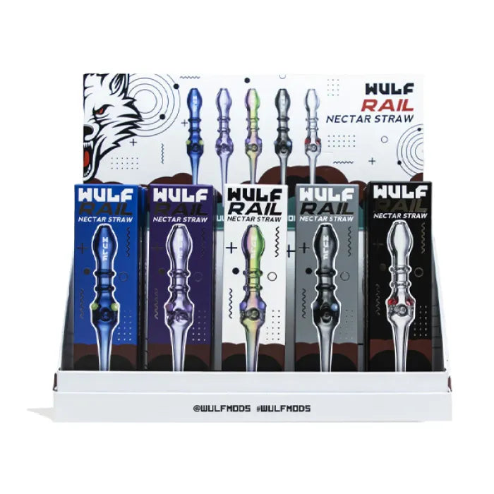 WULF GLASS RAIL NECTAR STRAW - ASSORTED COLOR
