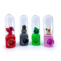TRIPPY GOAT GLASS SMOKING PIPE YD085 - ASSORTED DESIGN