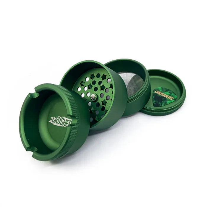 CRUSHERS METAL GRINDERS 63MM ASHTRAY ON TOP - ASSORTED COLORS GR9011