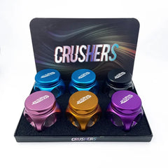 CRUSHERS METAL GRINDERS 68MM SQUARE CLEAR MIDDLE - ASSORTED COLORS GR9002
