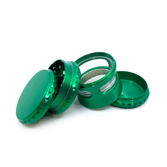 HERB GRINDER METAL DIAMOND - ASSORTED COLOR