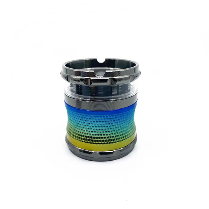 HERB GRINDER METAL TOP ASHTRAY - ASSORTED COLOR